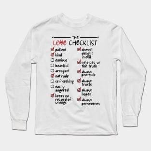 The Love Checklist Long Sleeve T-Shirt